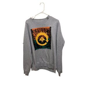 Lrg Mens Graphic Sweatshirt L Gray Cotton Blend Urban Streetwear